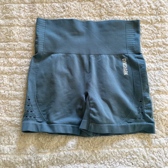 Gymshark Pants - Gymshark Energy+ Seamless Shorts Blue Teal High Waisted Athletic Workout Small